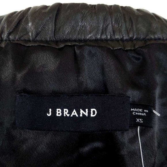 J Brand BAEZ Premium Lamb Leather Top - Picture 12 of 14